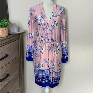linea donatella • floral print loungewear robe